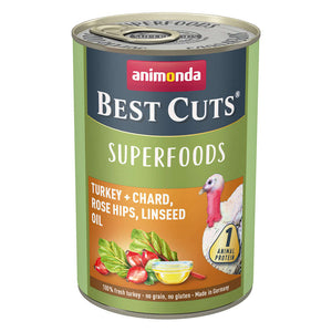 Open image in slideshow, Animonda Best Cuts Superfoods Turkey/Chard/Rose Hips/Linseed Oil
