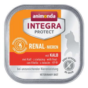 Open image in slideshow, Animonda Cat Foil Integra Protect Renal Veal Wet Cat Food Tray
