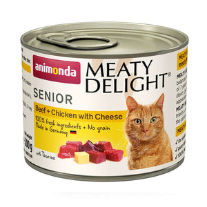 Open image in slideshow, Animonda Senior Cat Meaty Delight Tin Beef Chicken with Cheese Tin
